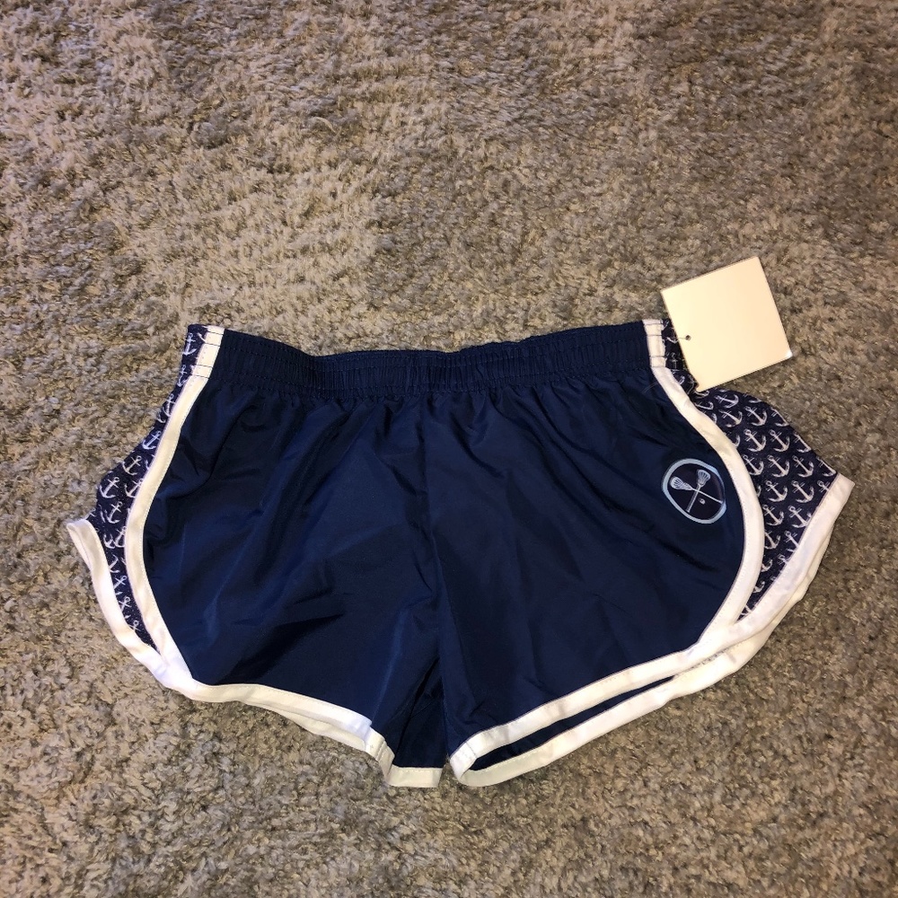 Navy Blue Anchor Athletic Shorts